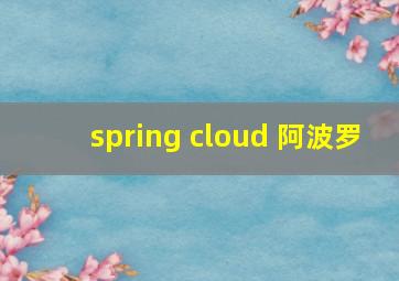 spring cloud 阿波罗